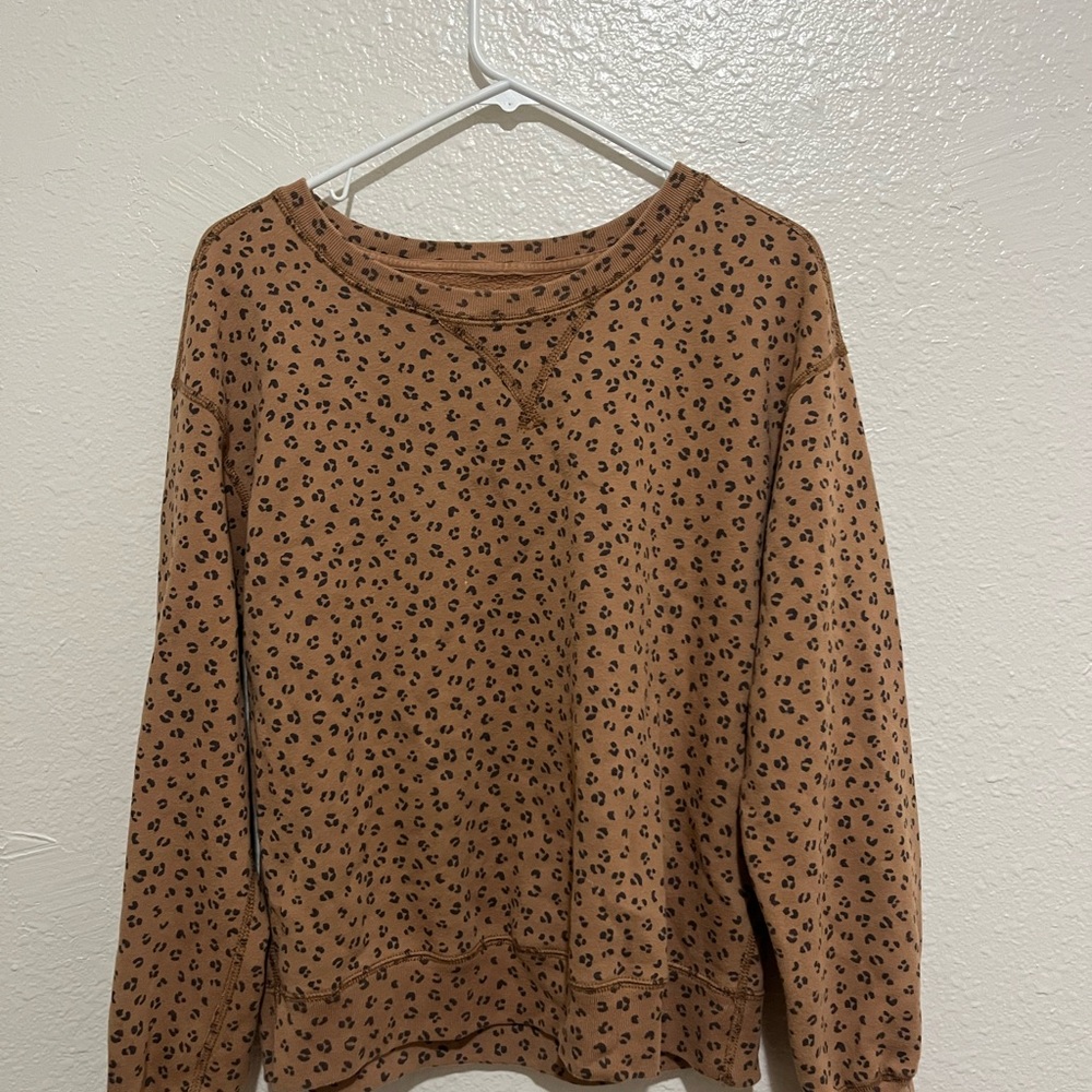 Abercrombie & Fitch Tan Animal Print Top